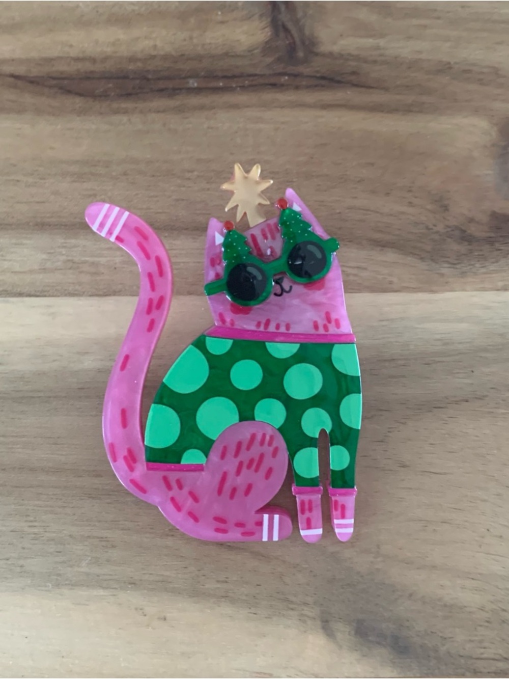 Erstwilder Feline Fab-Yule-Us Brooch cat pin NWOT